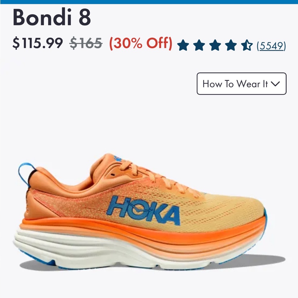 Men’s Hoka Bondi 8 Running Shoes